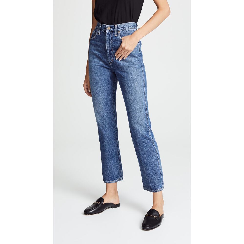 Agolde 'Pinch' Blue Waist High Rise Kick Denim Jeans Size 28